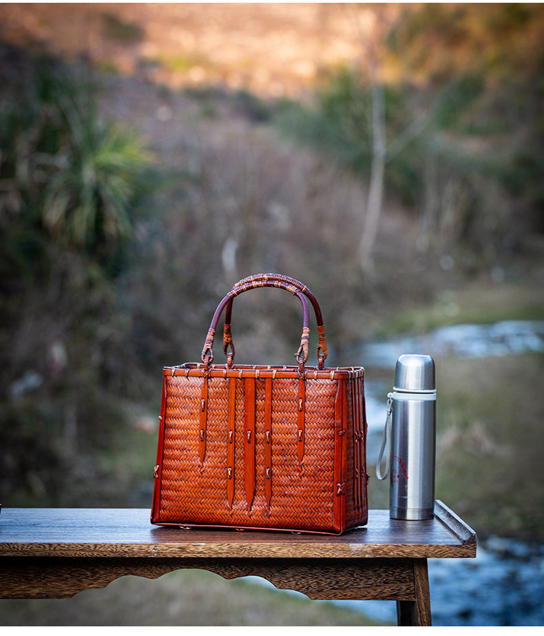 Retro Bamboo Woven Bag