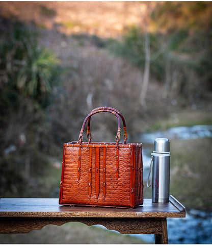 Retro Bamboo Woven Bag