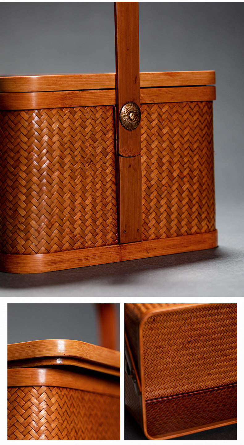 Japanese Retro Handmade Bamboo Basket