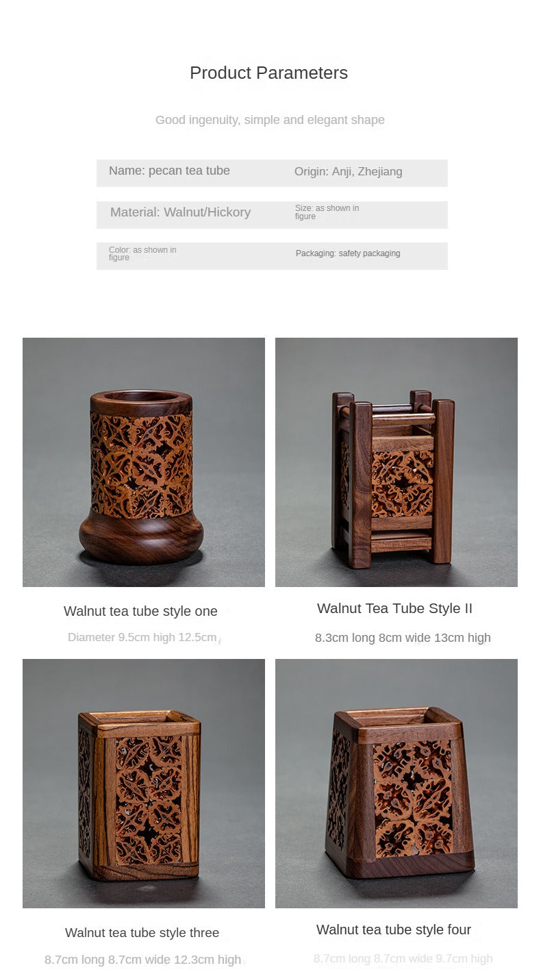 Walnut Tea Container