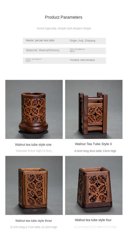 Walnut Tea Container