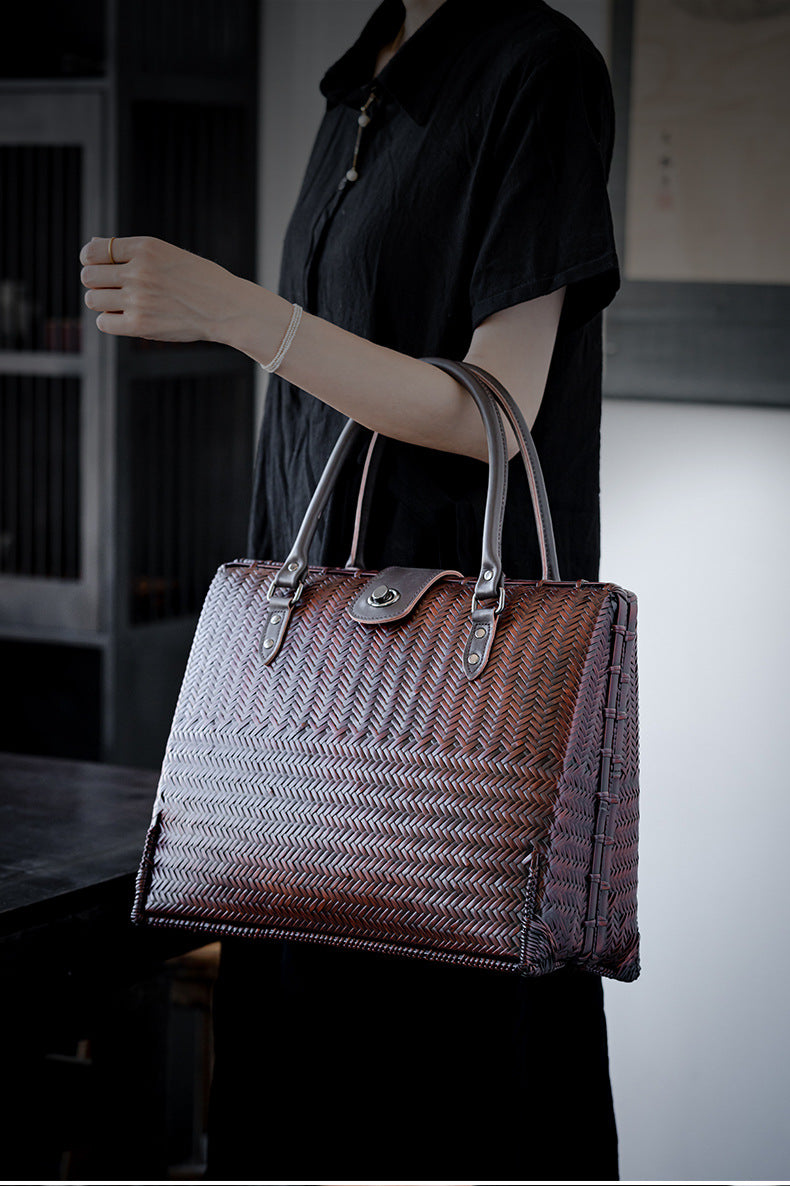 Retro Bamboo Woven Bag