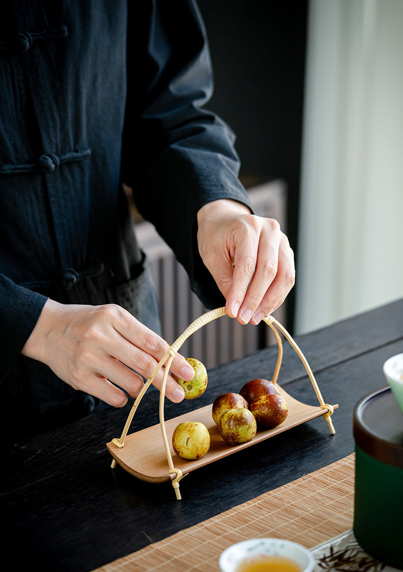 Bamboo Woven Tea Cake Tray