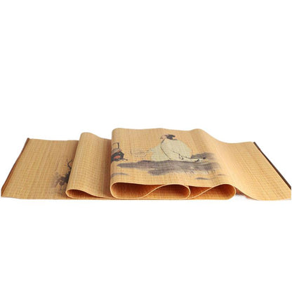 Natural Printed Bamboo Tea Mat Heat Insulation Pad