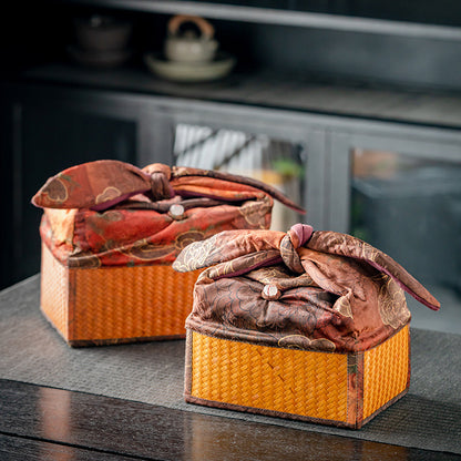Chinese-Style Portable Bamboo Storage Bag