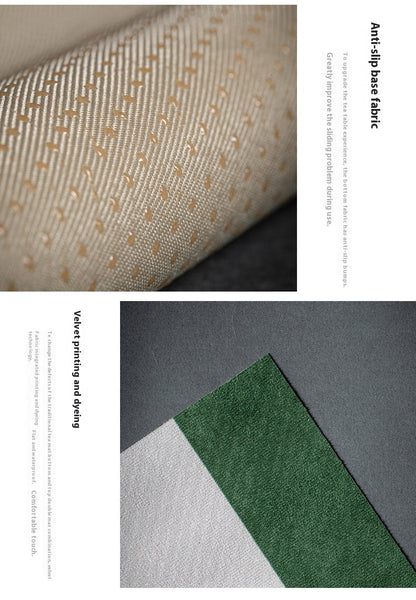 New Chinese Style Retro Embroidered Suede Tea Mat