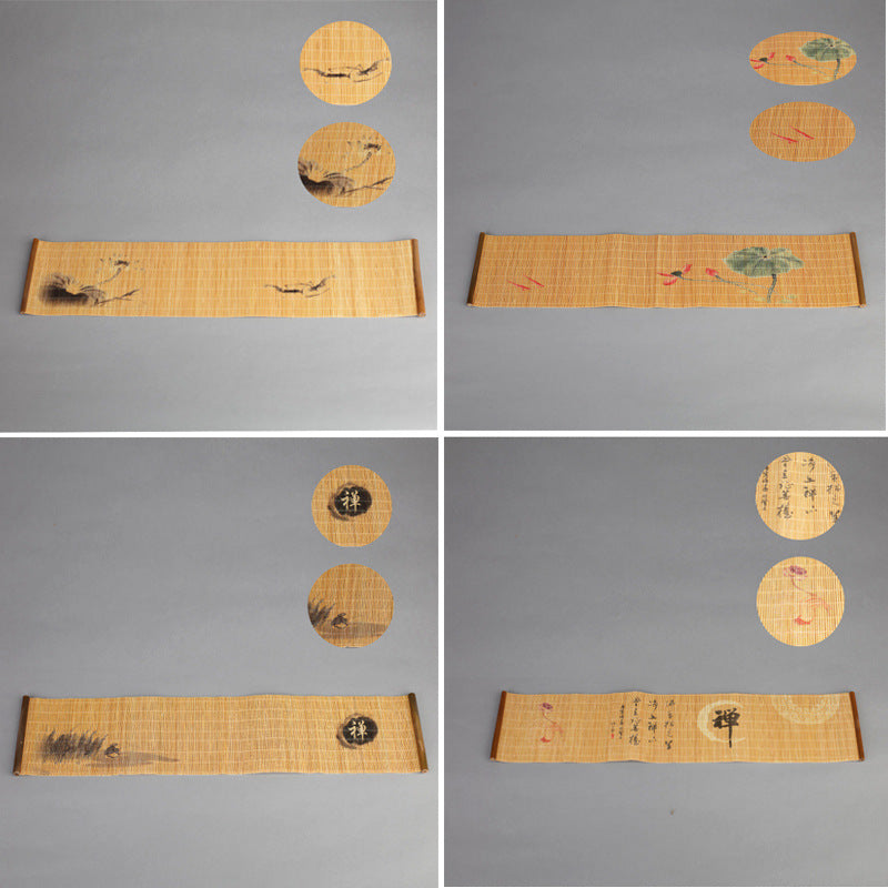 Natural Printed Bamboo Tea Mat Heat Insulation Pad