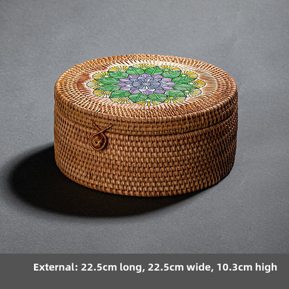 Rattan Woven Pu-erh Tea Box
