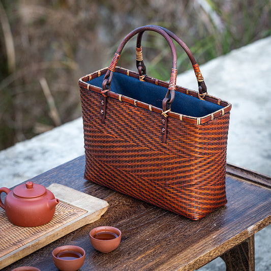 Chinese Style Handmade Bamboo Woven Bag