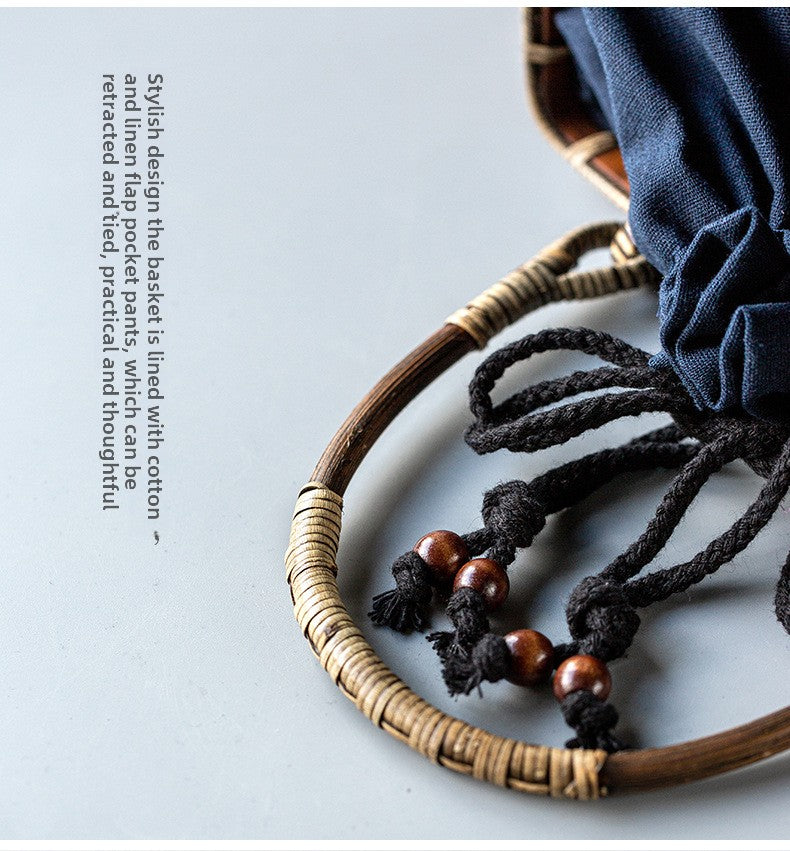 Japanese Style Handmade Retro Mini Bamboo Bag