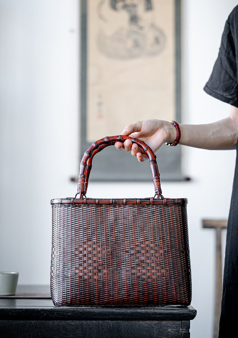 Retro Bamboo Woven Bag