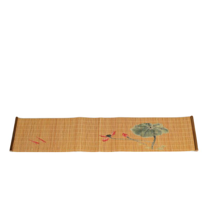 Natural Printed Bamboo Tea Mat Heat Insulation Pad