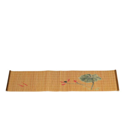 Natural Printed Bamboo Tea Mat Heat Insulation Pad