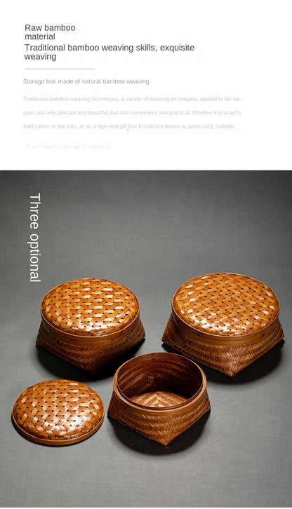 Bamboo Tea Set Storage Box