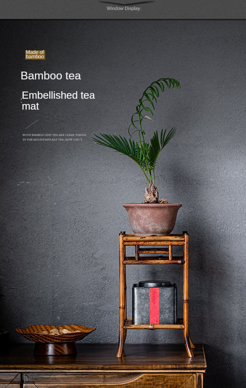 Purple Bamboo Orchid Stand