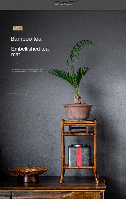 Purple Bamboo Orchid Stand