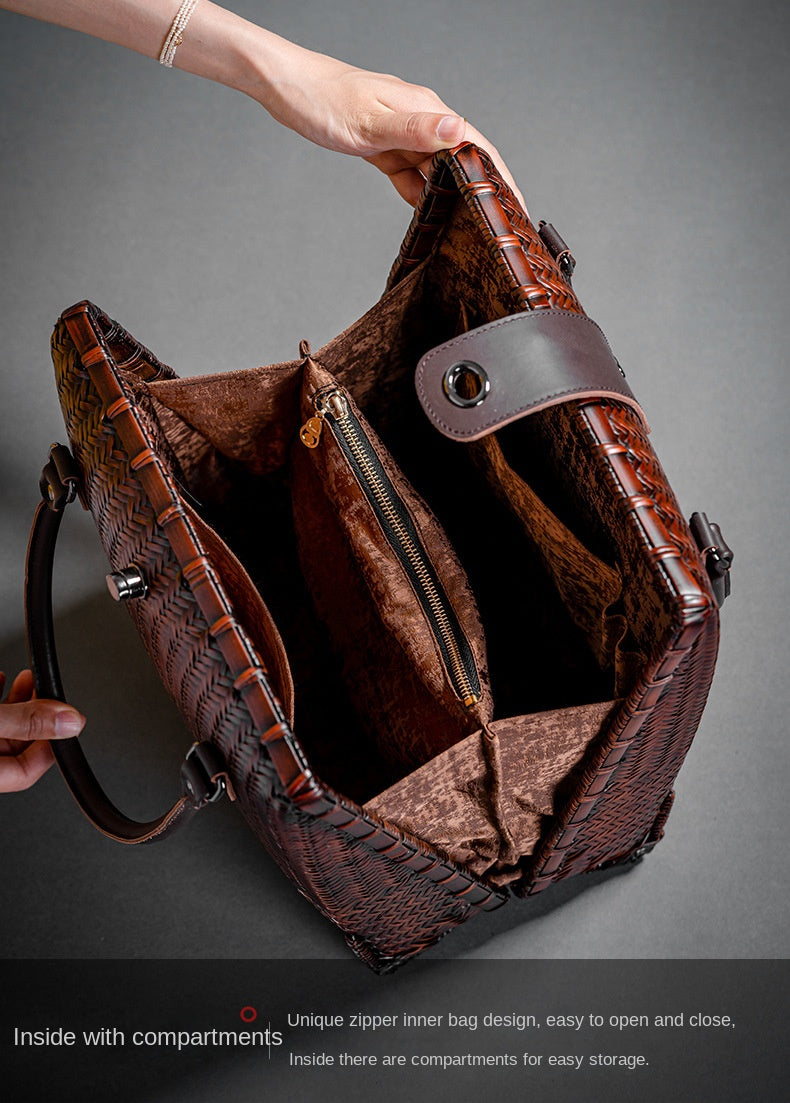 Retro Bamboo Woven Bag