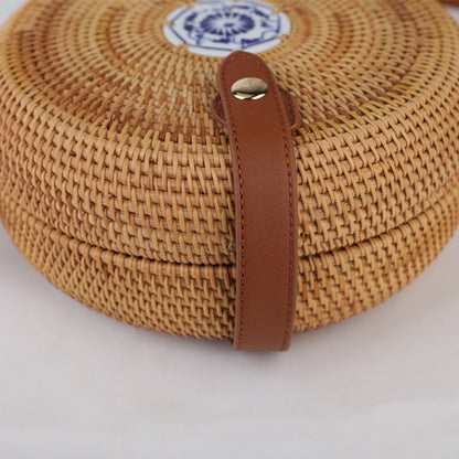 Handmade Indonesian Rattan Woven Shoulder Bag