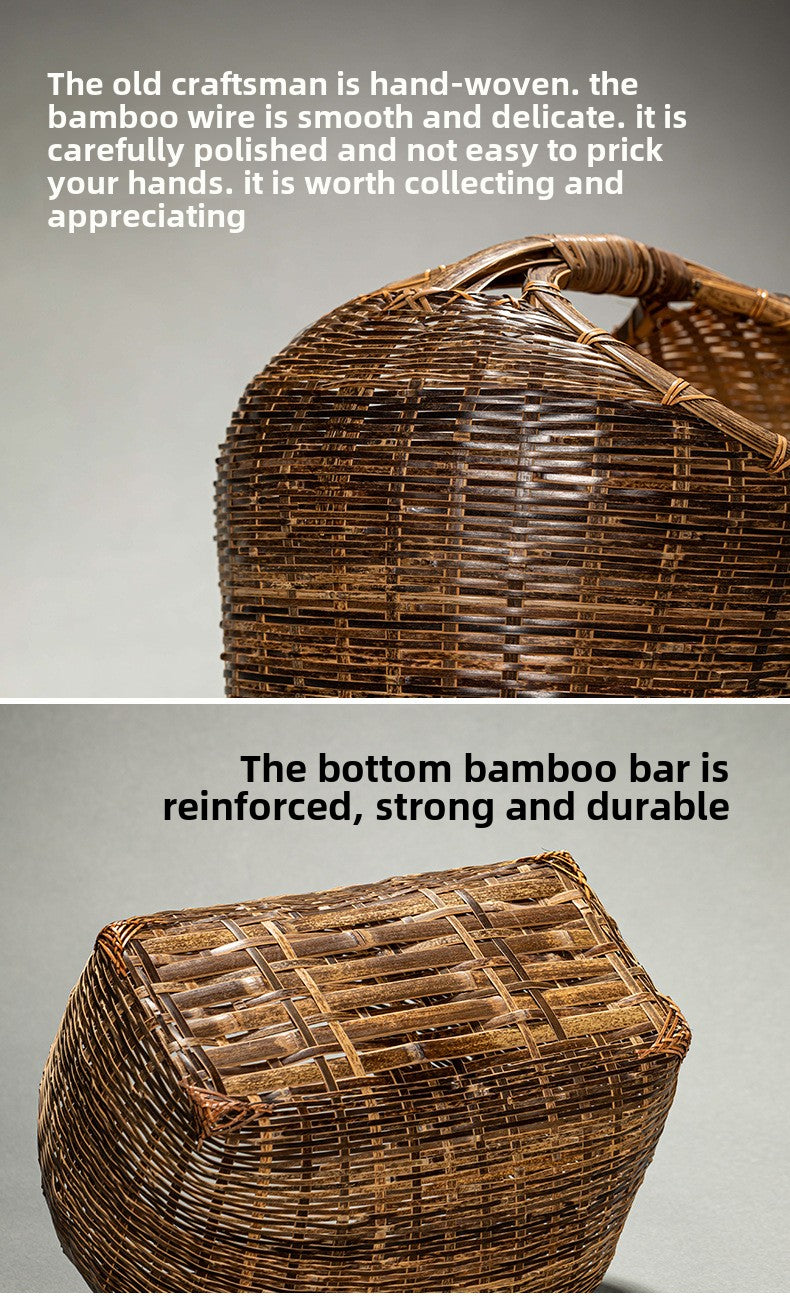 In Chinese Antique Style Bamboo Woven Cabas