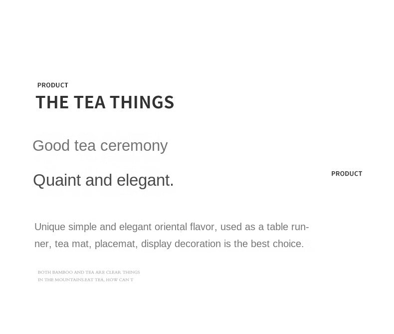 Large Lacquered Bamboo Tea Mat