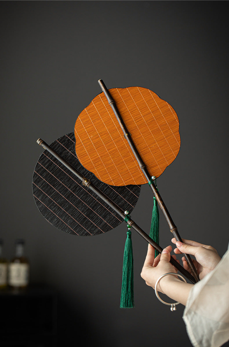 Rollable Bamboo Woven Waist Fan