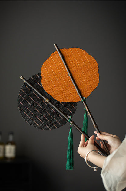 Rollable Bamboo Woven Waist Fan