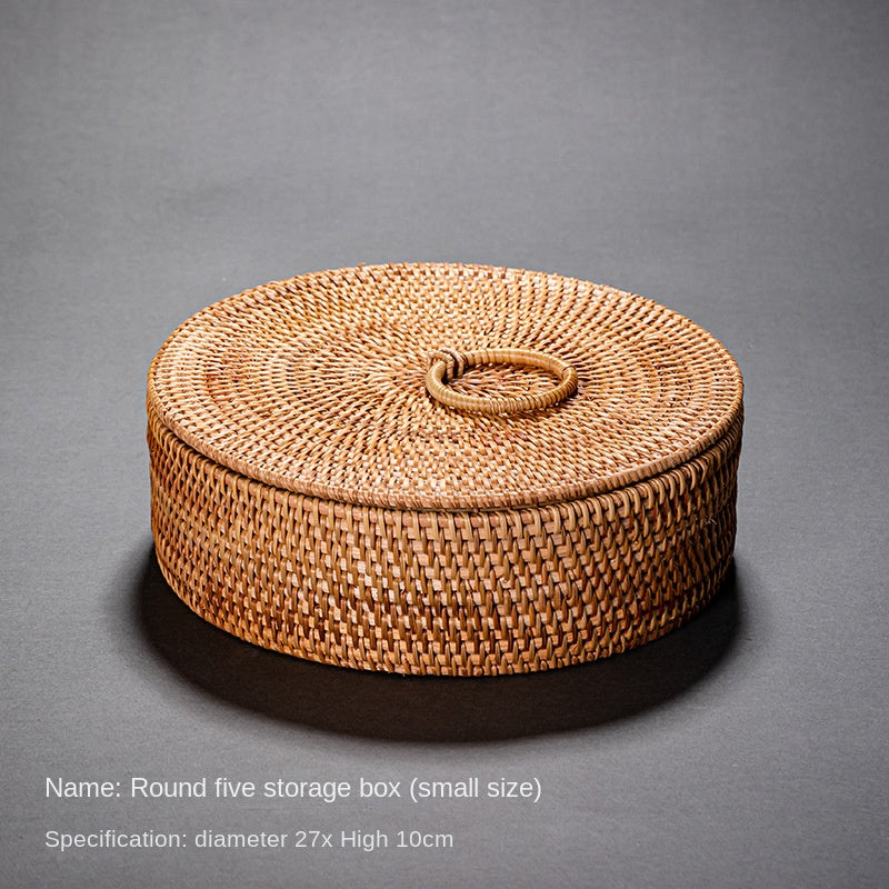 Rattan Pu'er Tea Caddy Storage Basket