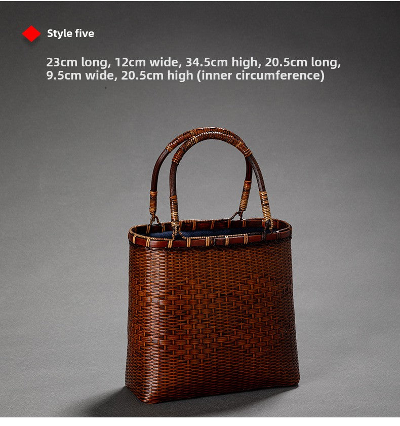 Handmade Retro Bamboo Woven Bag