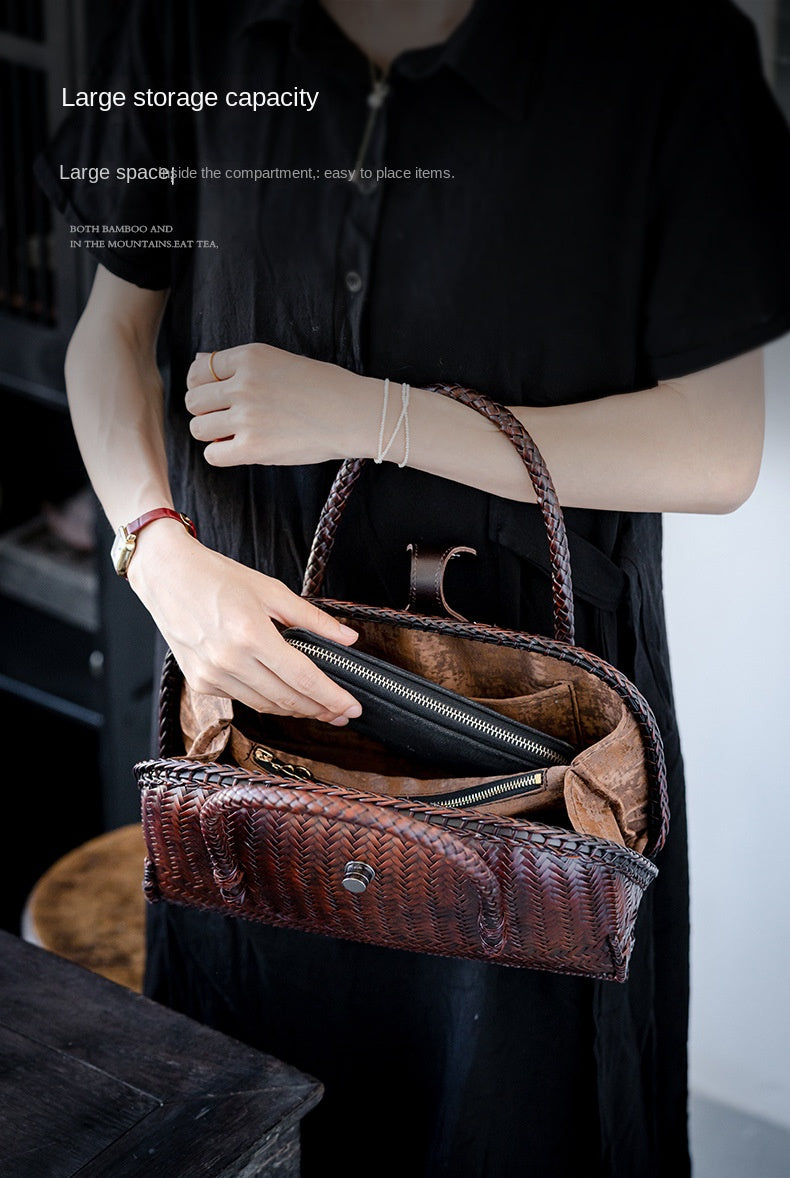 Retro Bamboo Woven Bag