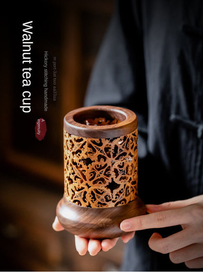 Walnut Tea Container