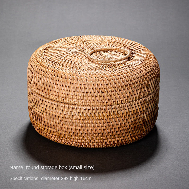 Rattan Pu'er Tea Caddy Storage Basket
