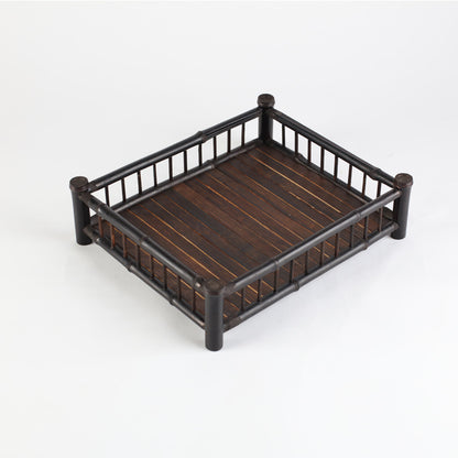 Zen-inspired Purple Bamboo Tea Tray
