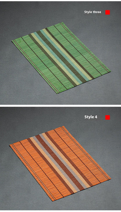 Colorful bamboo mat