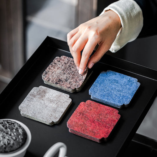 Microfiber cloth coasters
