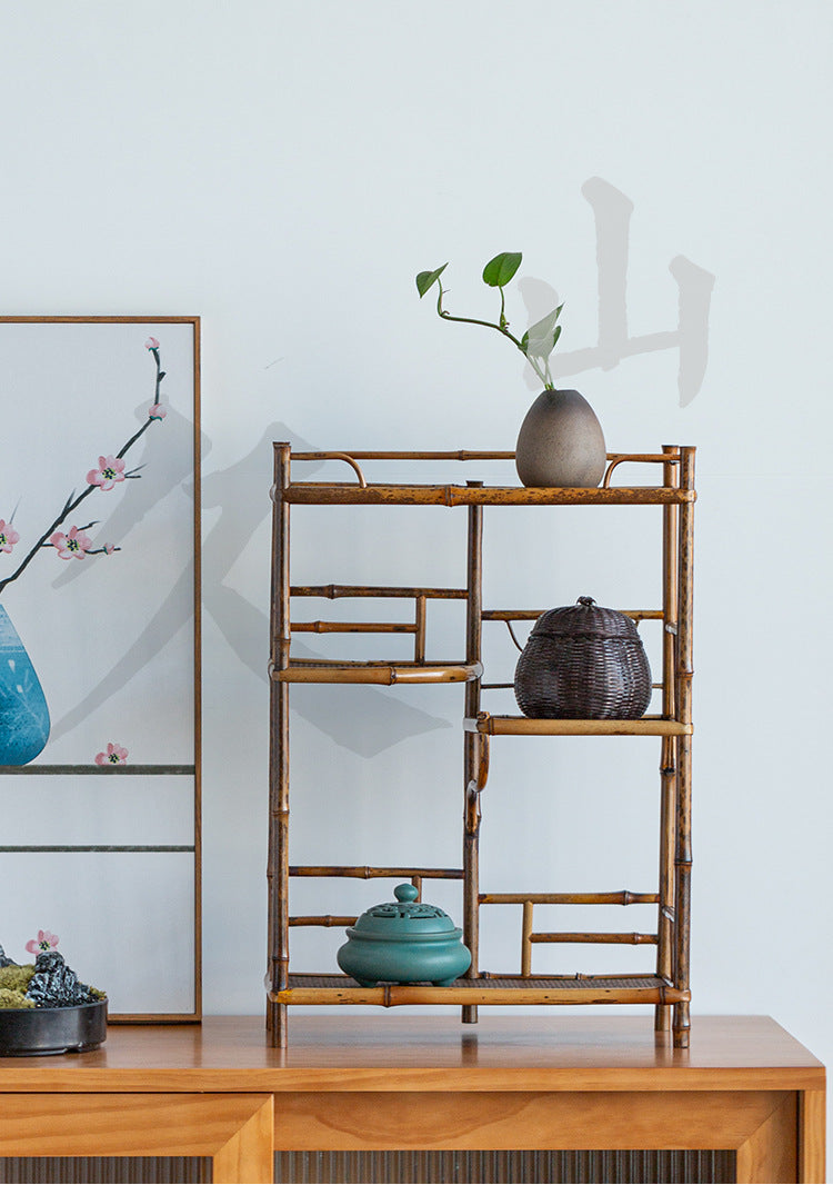 Purple Bamboo Tea Stand