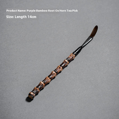 Ox Horn Tea Scoop  Long Handle Matcha Spoon