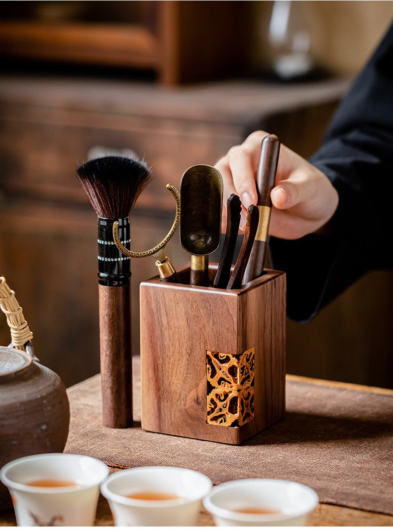 Walnut Tea Container