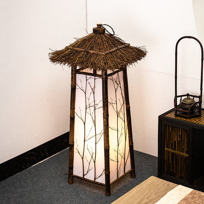 Antique bamboo-made table lamp