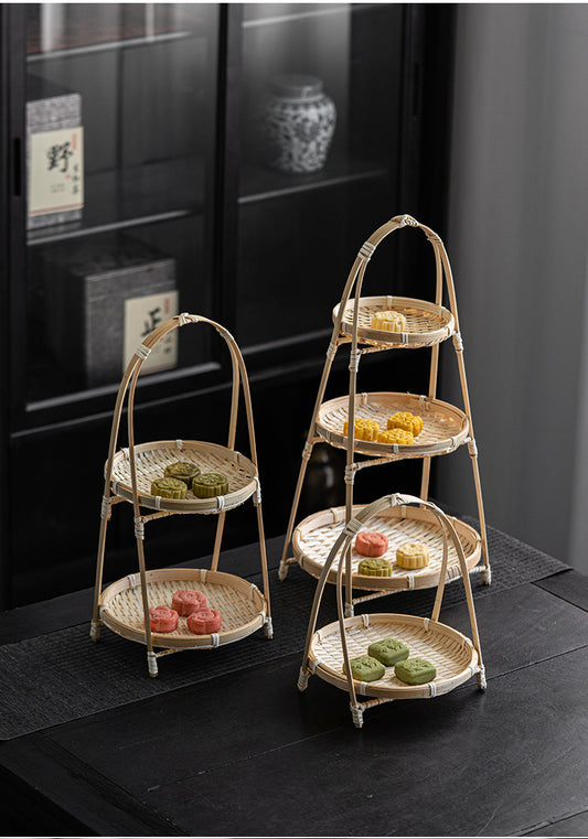 Small bamboo-woven baskets