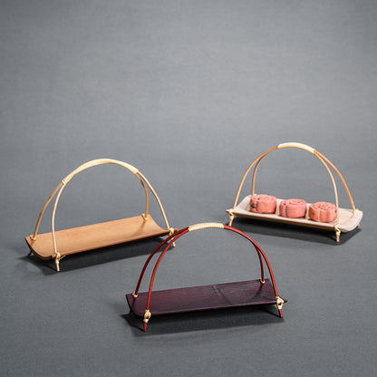 Bamboo Woven Tea Cake Tray