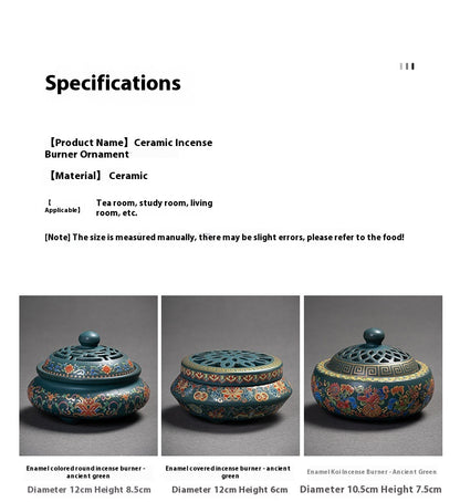 Chinese Style Incense Coil Aromatherapy Furnace Incense Holder