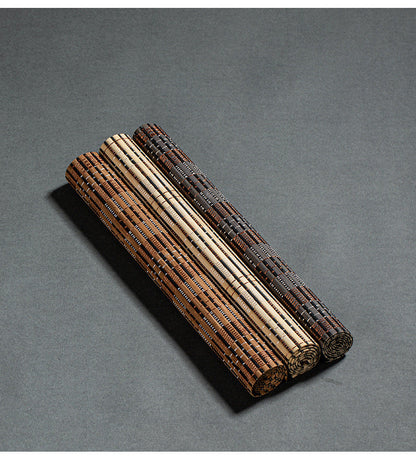 Colorful bamboo mat