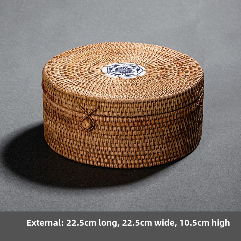 Rattan Woven Pu-erh Tea Box
