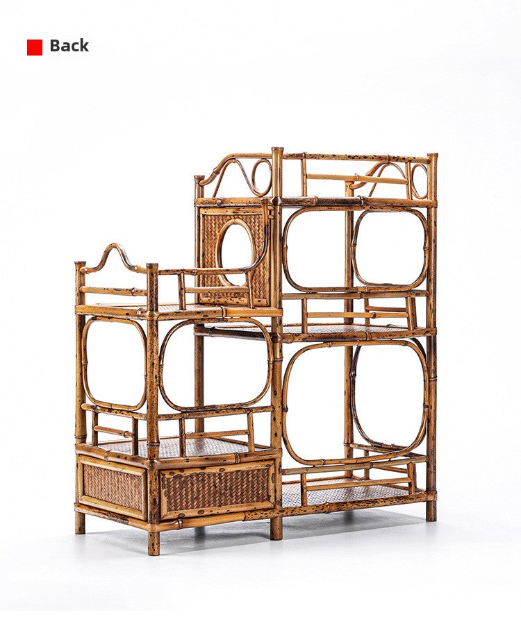 Handmade Bamboo Tea Shelf Curio Stand