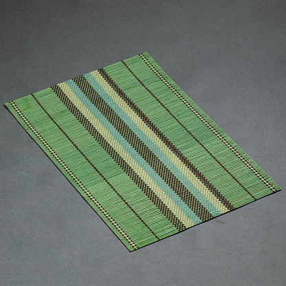 Colorful bamboo mat