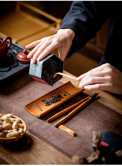 Chinese Retro Bamboo Tea Scoop Three-Piece Set
