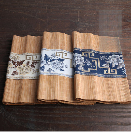 Chinese Ancient Bamboo Tea Mat