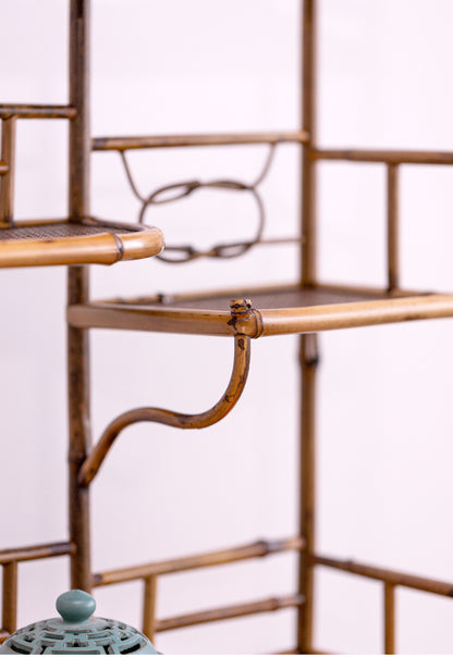 Purple Bamboo Tea Stand