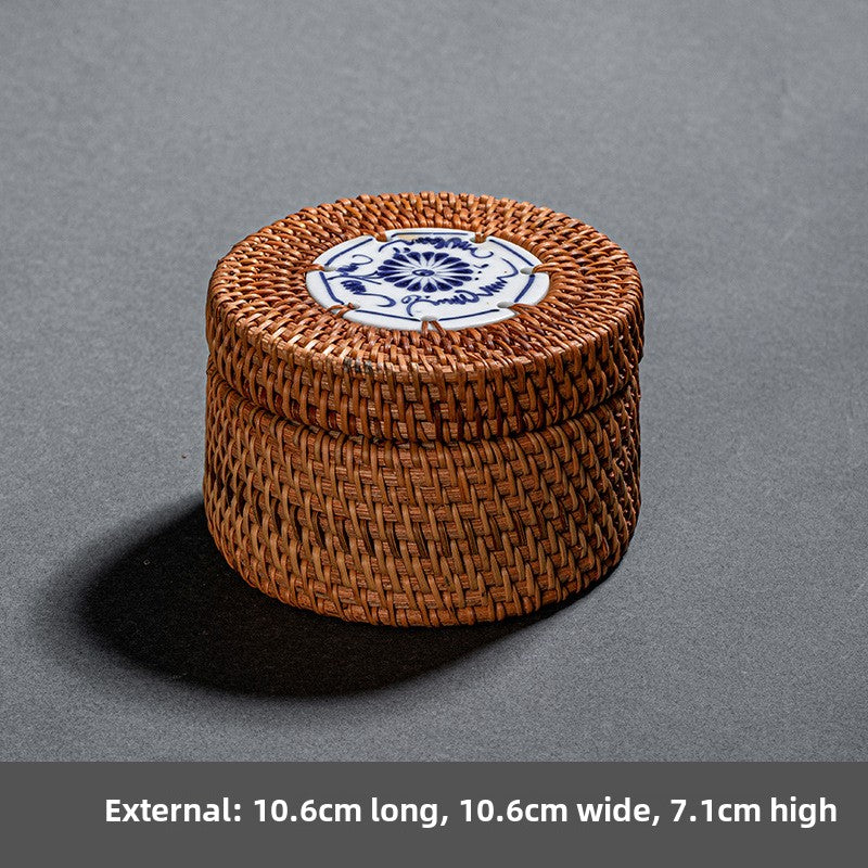 Rattan Woven Pu-erh Tea Box