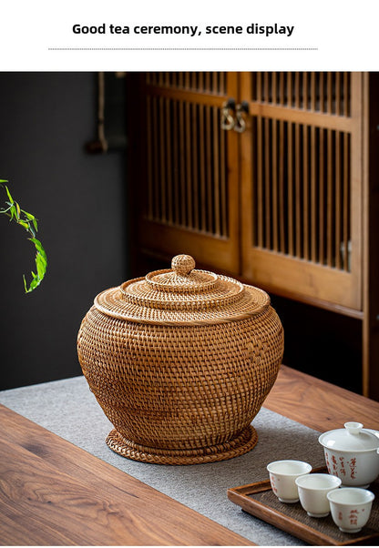 Rattan Woven Pu-erh Tea Box